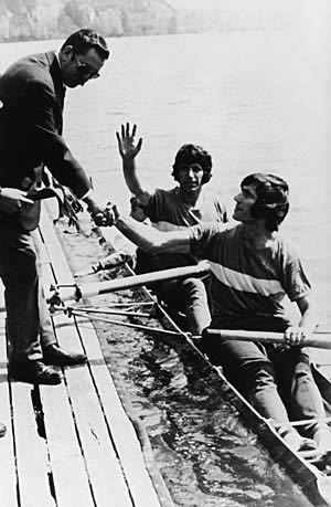 Braća Josip i Romano Bajlo, pobjednici na međunarodnoj regati na Bledu 1973.